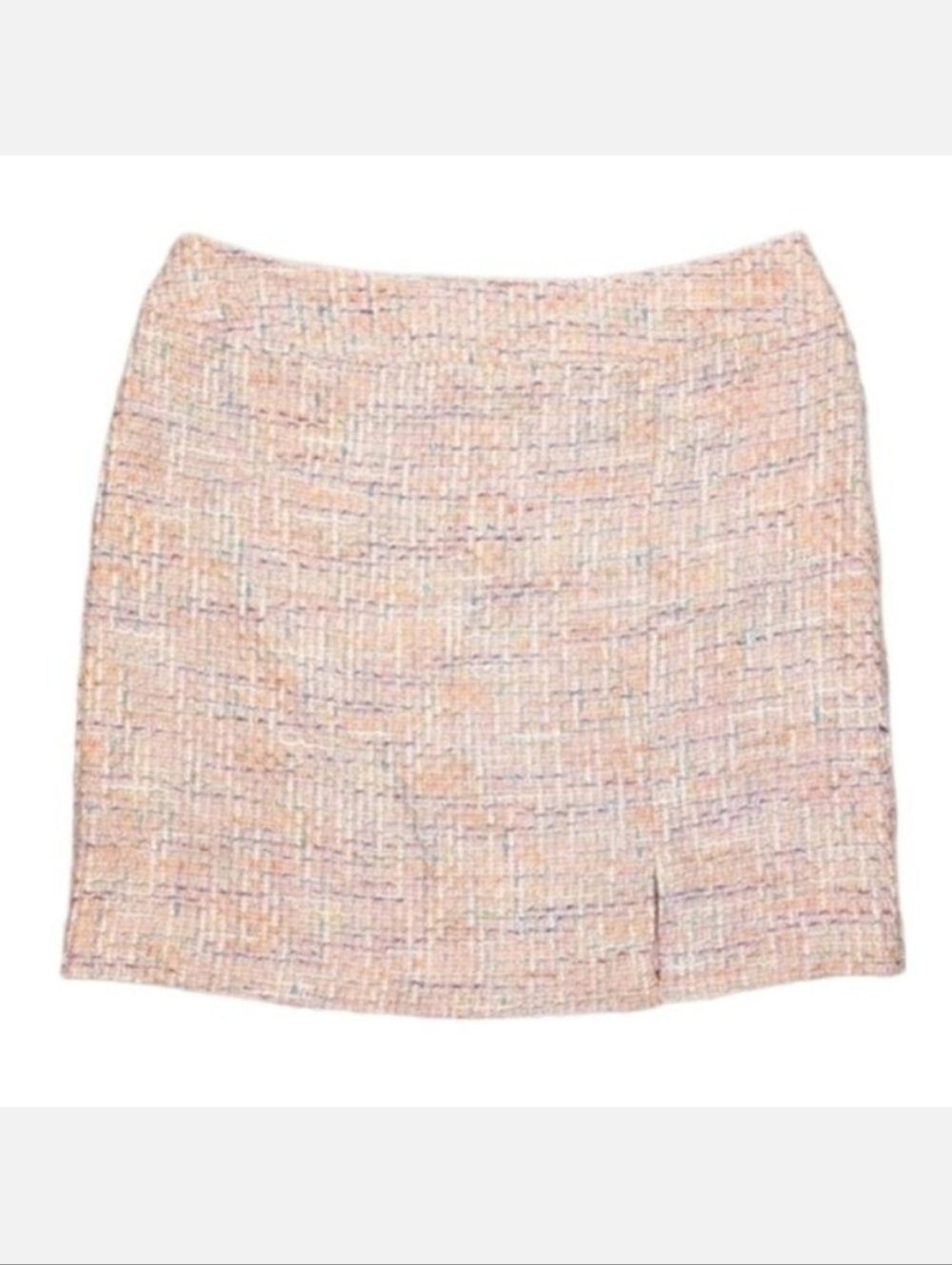 Vintage Bianca Nygard Tweed Skirt Above Knee Side Slit Spring Easter Pastel NWT